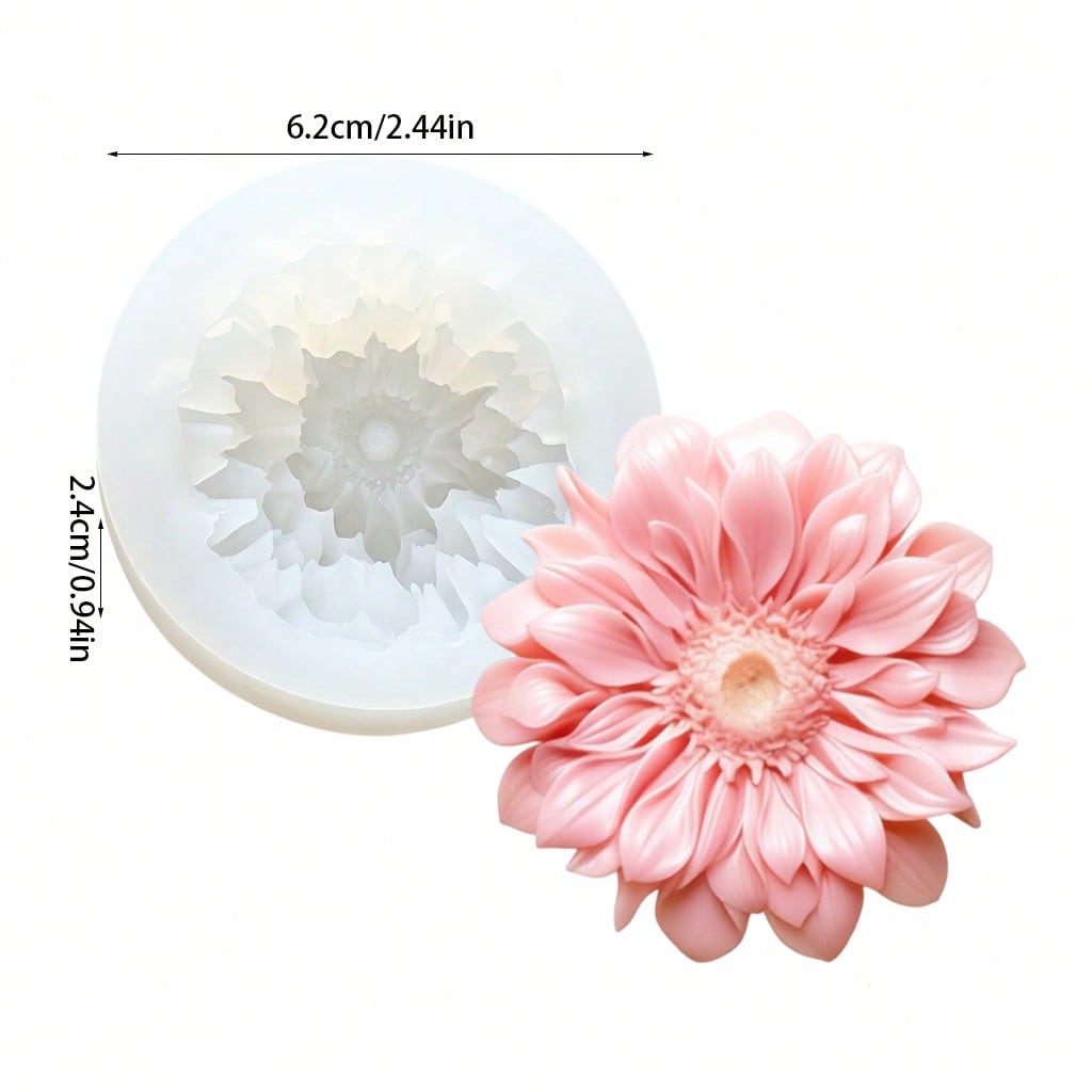Candle Making Design - 3D Gerbera siliconen kaarsvorm, harsgietvormen, geschikt