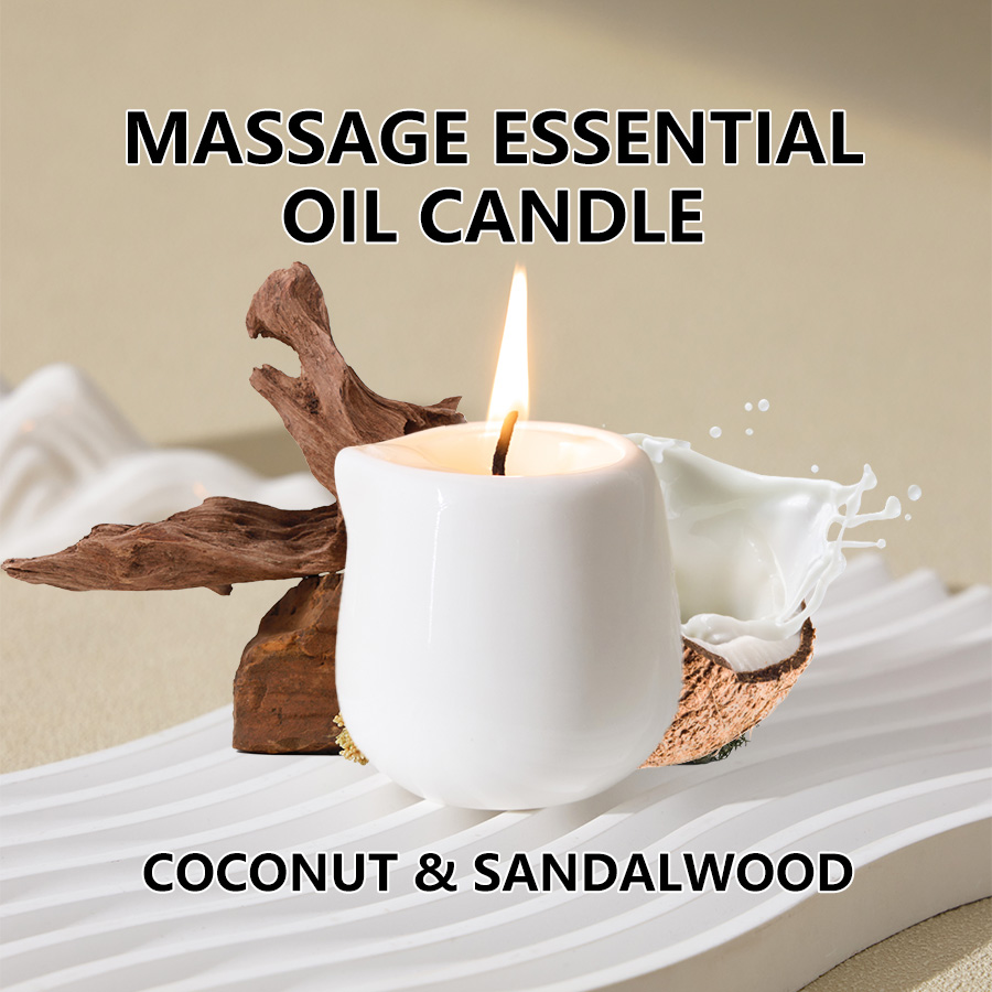 Coconut Wax Flake - Fruitig geurende natuurlijke massageoliekaars. Lage temperatuur.