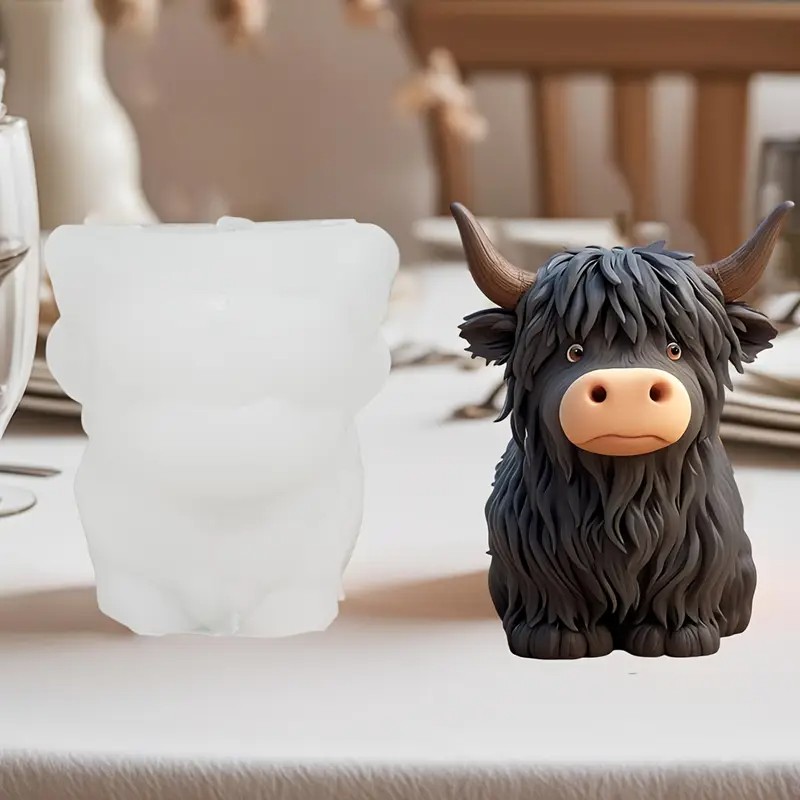 Candle Mold Silicone - Alpine Cow Candle Mold - Handgemaakte
