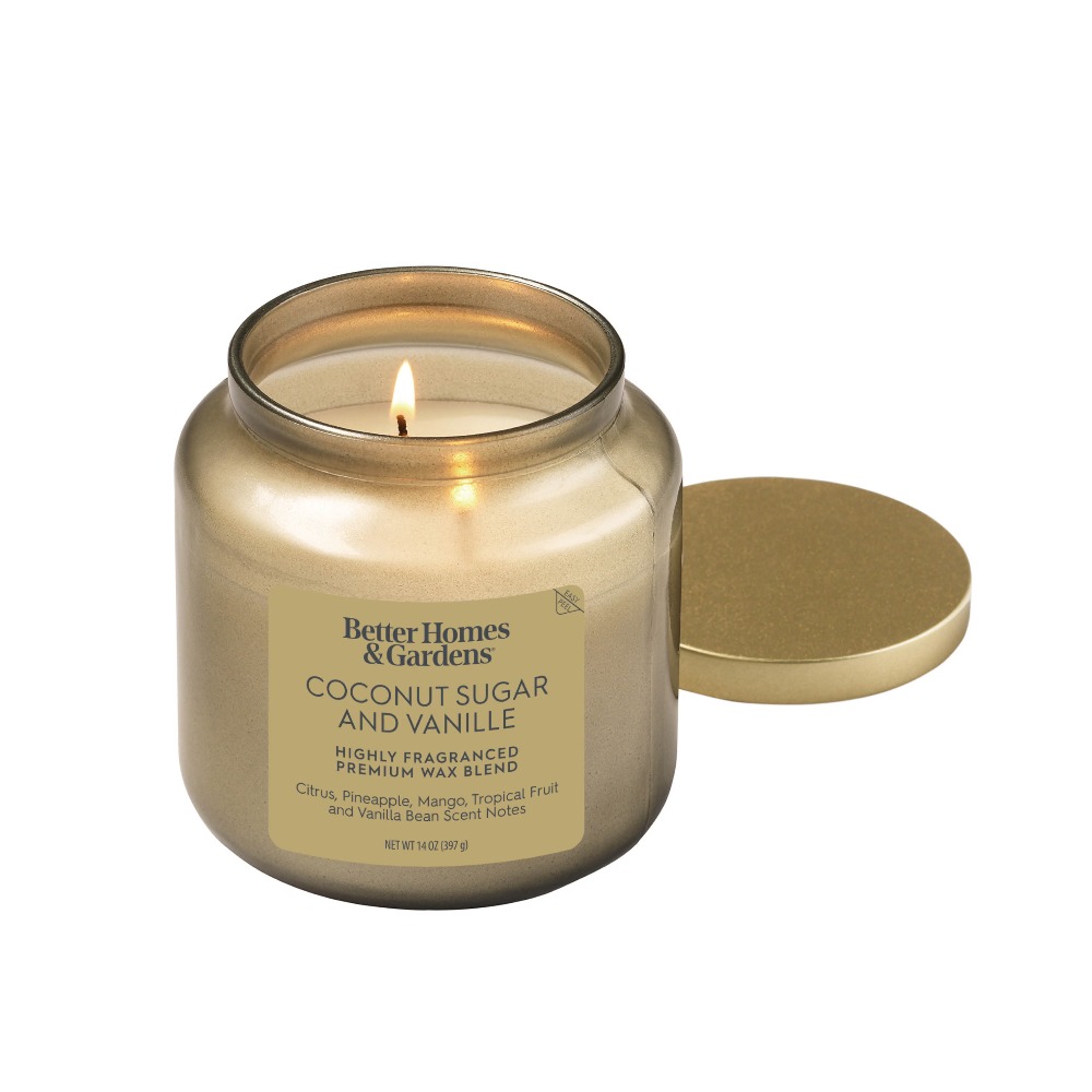 2-Wick gouden glazen kaarsenpo - Coconut Wax Flake recensie en prijs